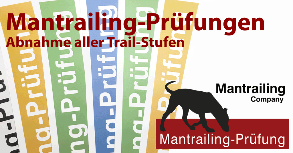 Abnahme von Mantrailing-Prüfungen Natur in den Stufen B2/A1 (Frankfurt)